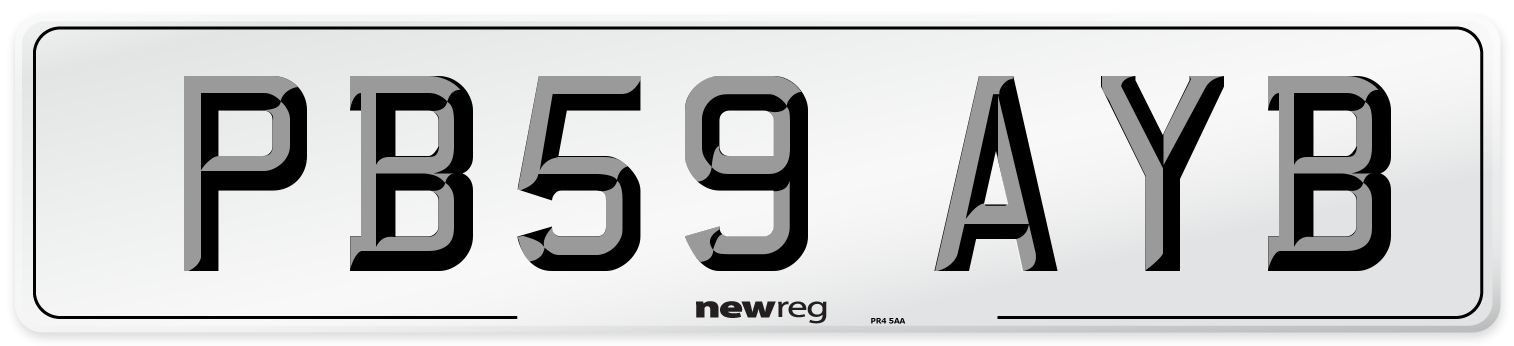 PB59 AYB Number Plate from New Reg
